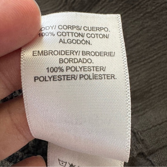 Lucky Brand Cotton Smocked Embroidered Blouse Top size Small - Picture 10 of 11